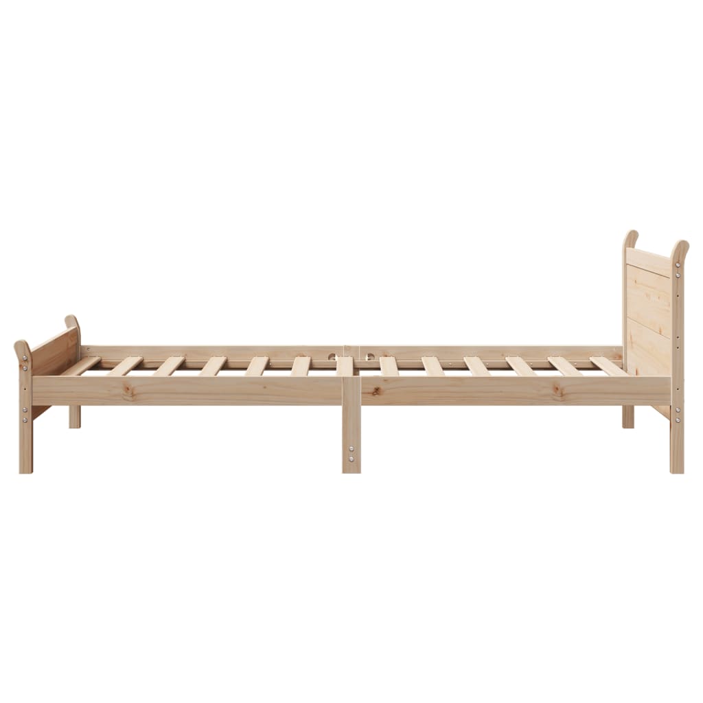 Letto senza Materasso 75x190 cm in Legno Massello Pino