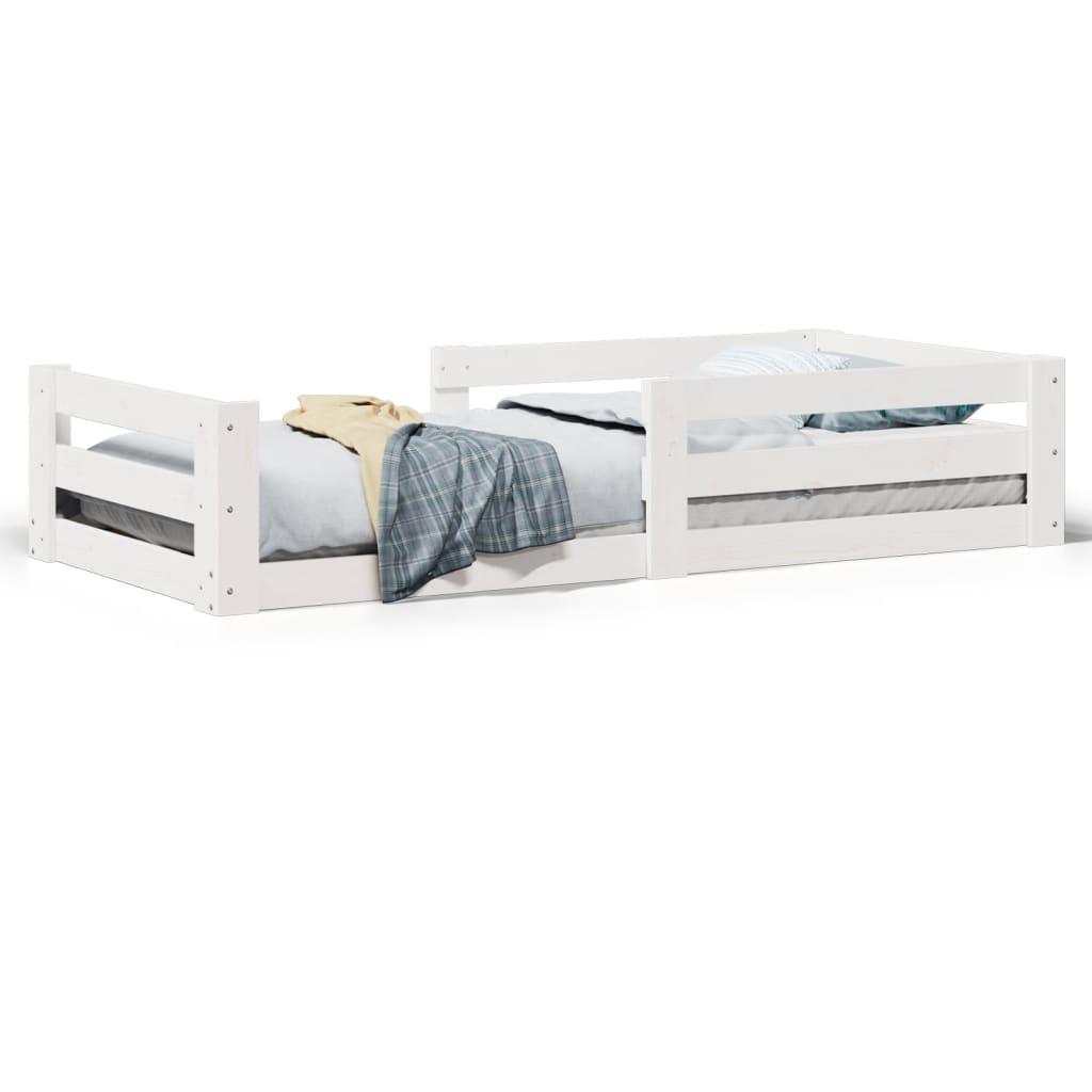 Giroletto senza Materasso Bianco 80x200 cm Legno Massello Pino | homemem39