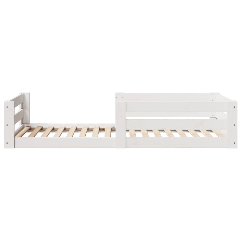 Giroletto senza Materasso Bianco 80x200 cm Legno Massello Pino | homemem39