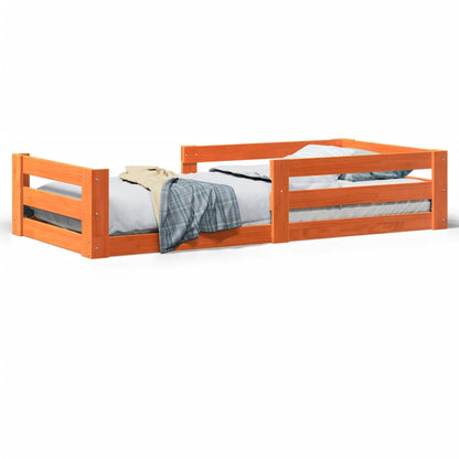 Letto senza Materasso Marrone Cera 80x200 cm Legno di Pino | homemem39