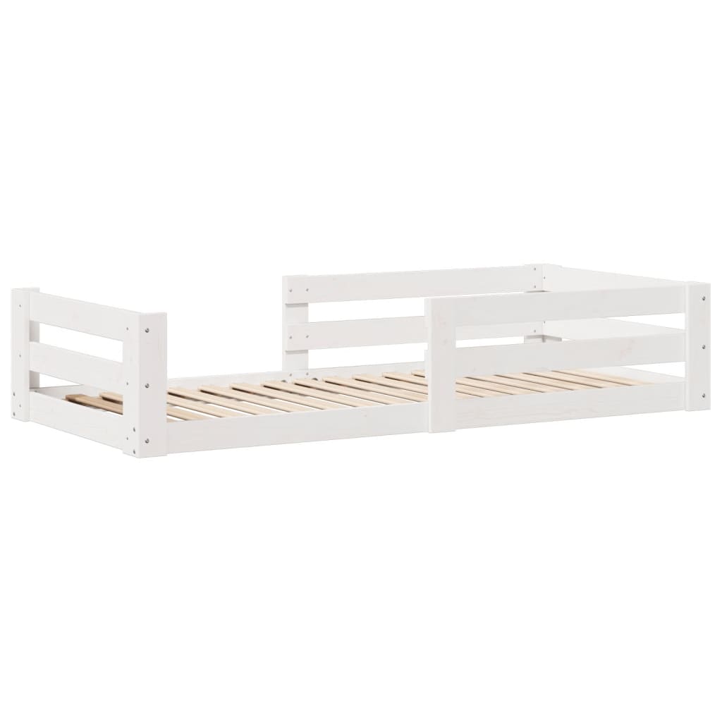 Giroletto senza Materasso Bianco 100x200 cm Legno Massello Pino | homemem39