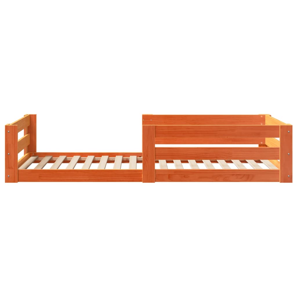Letto senza Materasso Marrone Cera 100x200 cm in Legno di Pino | homemem39