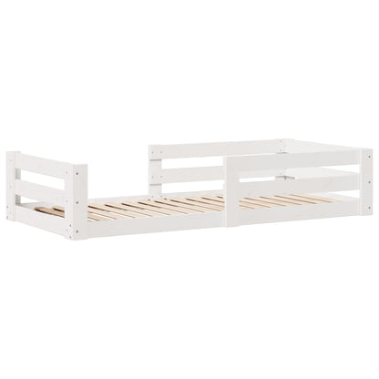 Letto senza Materasso Bianco 70x140 cm in Legno di Pino | homemem39