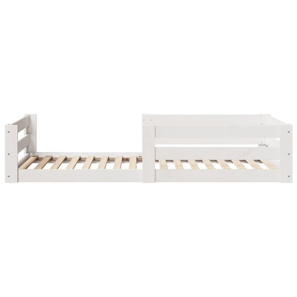 Letto senza Materasso Bianco 70x140 cm in Legno di Pino | homemem39