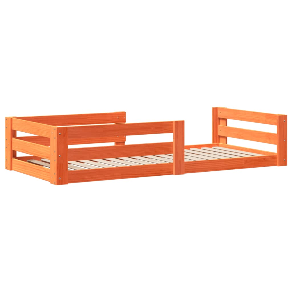 Giroletto senza materasso marrone cera 80x160 cm legno di pino | homemem39
