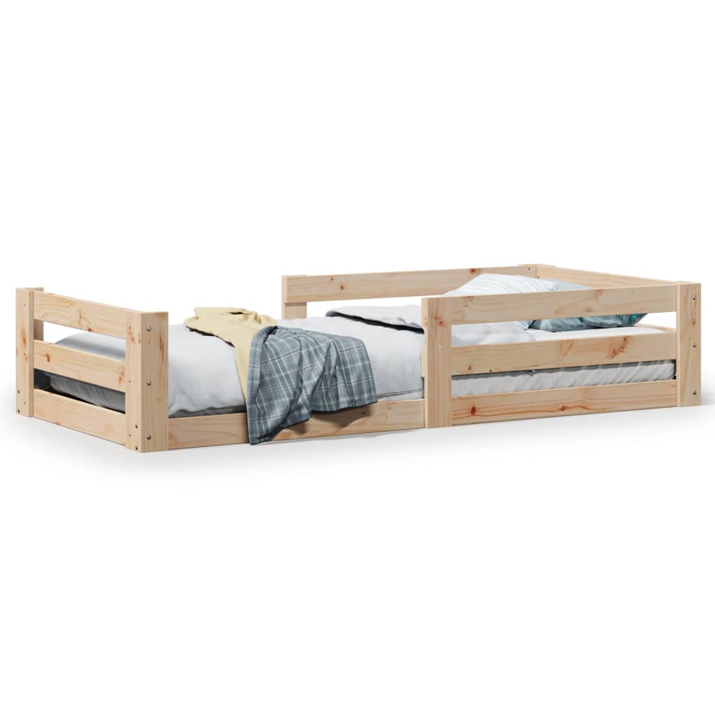 Letto senza Materasso 90x190 cm in Legno Massello di Pino - homemem39