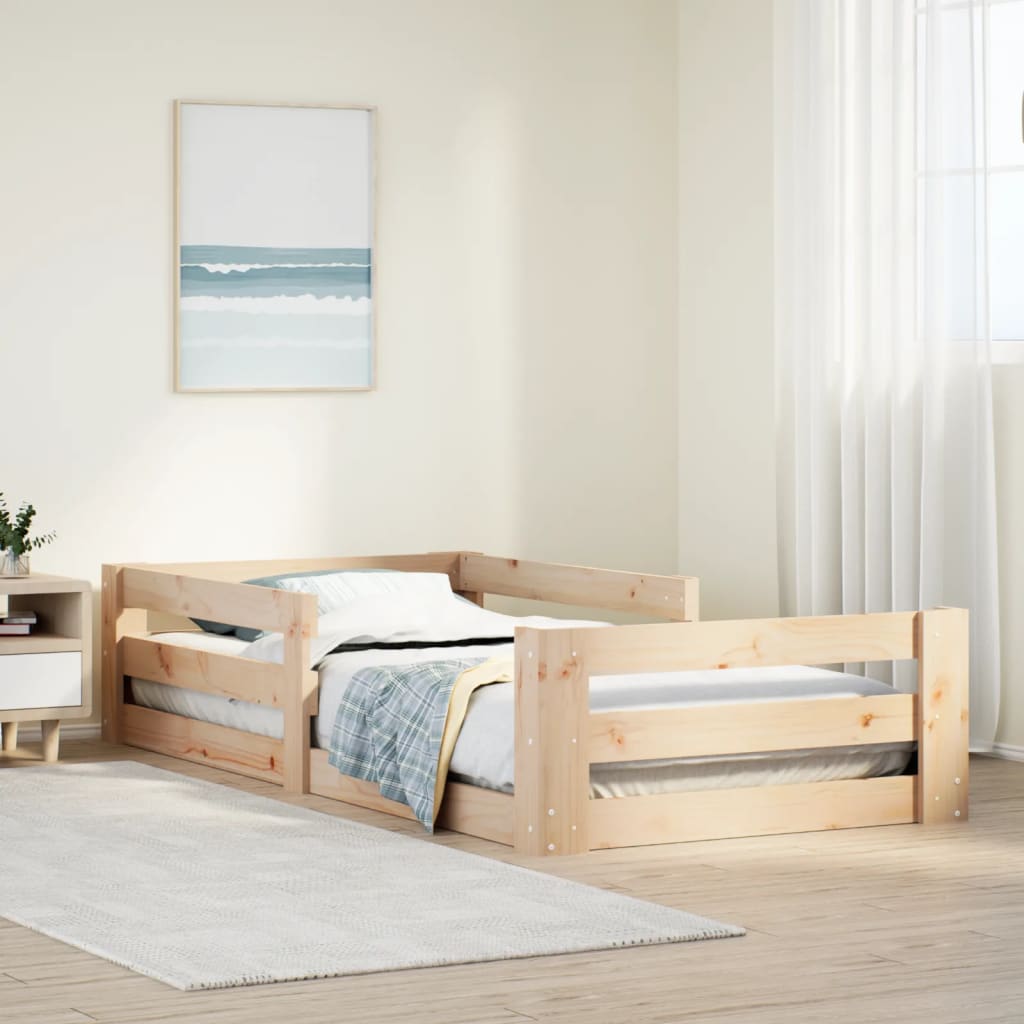 Letto senza Materasso 75x190 cm in Legno Massello Pino | homemem39