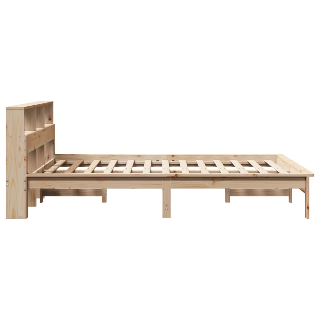 Letto Libreria senza Materasso 120x200cm Legno Massello di Pino | homemem39