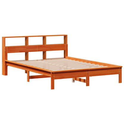 Letto Libreria senza Materasso Marrone Cera 120x200 cm in Pino | homemem39