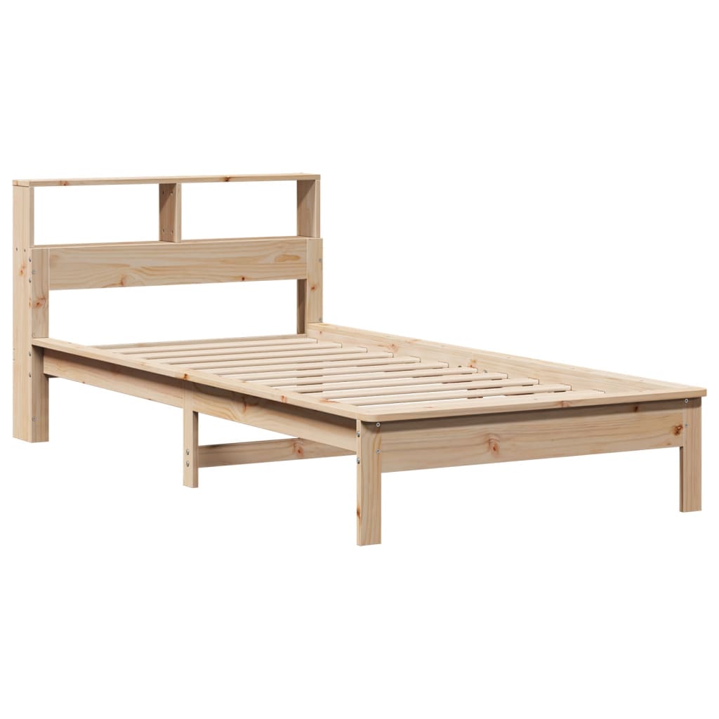 Letto Libreria senza Materasso 90x200 cm Legno Massello Pino | homemem39