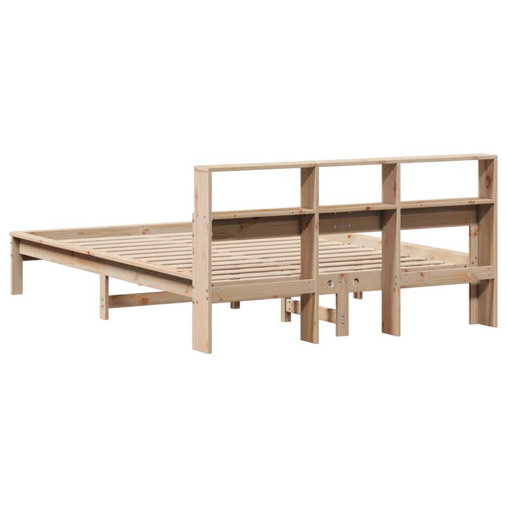 Letto Libreria senza Materasso 120x190 cm in Legno di Pino | homemem39