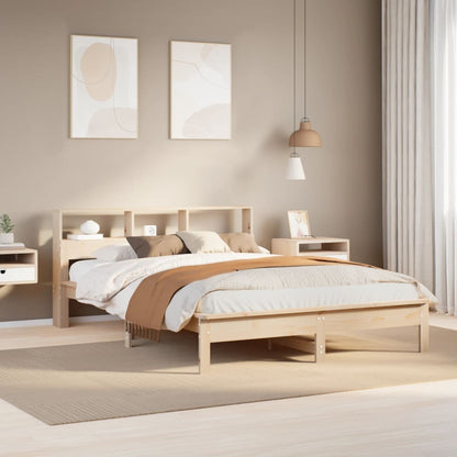 Letto Libreria senza Materasso 120x190 cm in Legno di Pino | homemem39