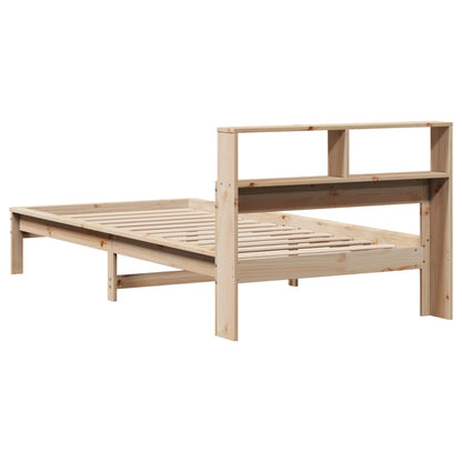 Letto Libreria senza Materasso 90x190 cm Legno Massello Pino - homemem39