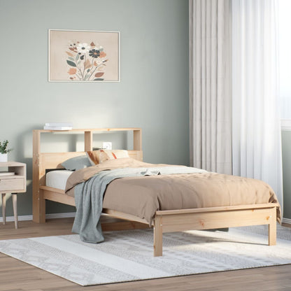 Letto Libreria senza Materasso 90x190 cm Legno Massello Pino - homemem39