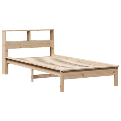 Giroletto con Libreria senza Materasso 75x190 cm in Legno Pino