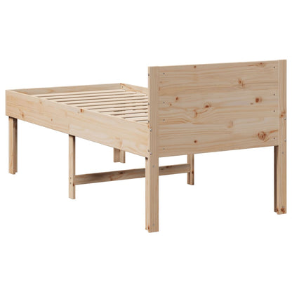 Letto senza Materasso 90x190 cm in Legno Massello di Pino | homemem39