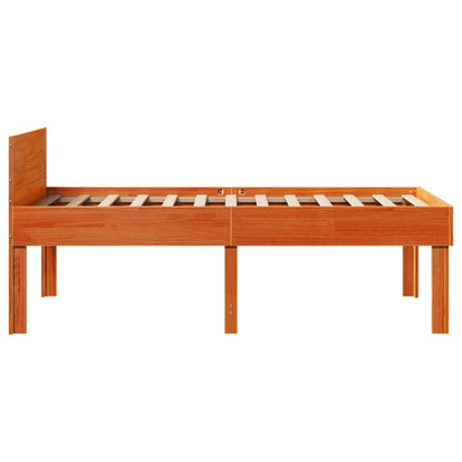 Letto senza Materasso Marrone Cera 75x190 cm in Legno di Pino - homemem39