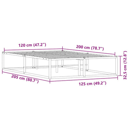 Giroletto senza Materasso Bianco 120x200 cm in Metallo