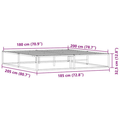 Giroletto senza Materasso Bianco 180x200 cm Metallo