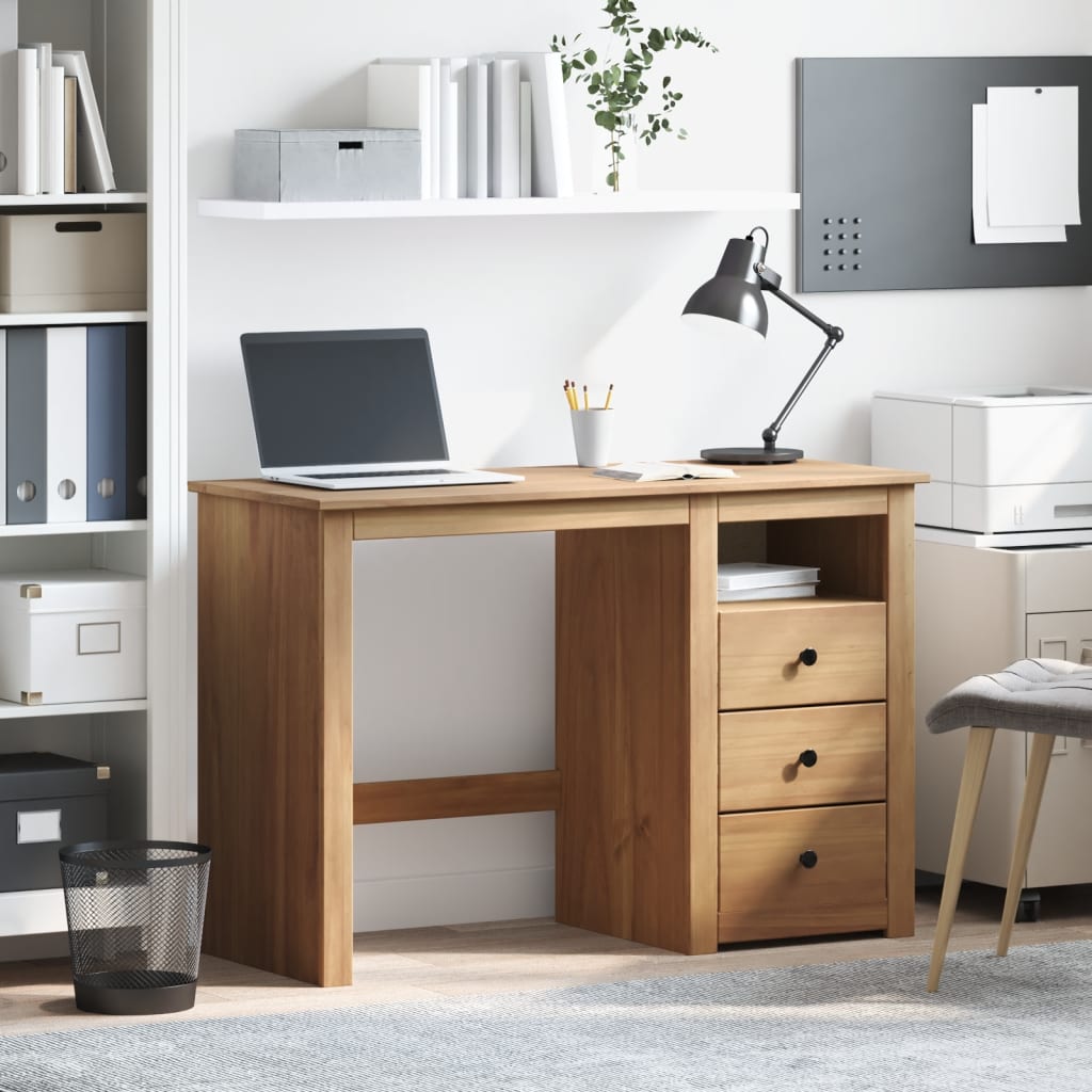 Scrivania PANAMA 112x45x75 cm Legno Massello di Pino | homemem39
