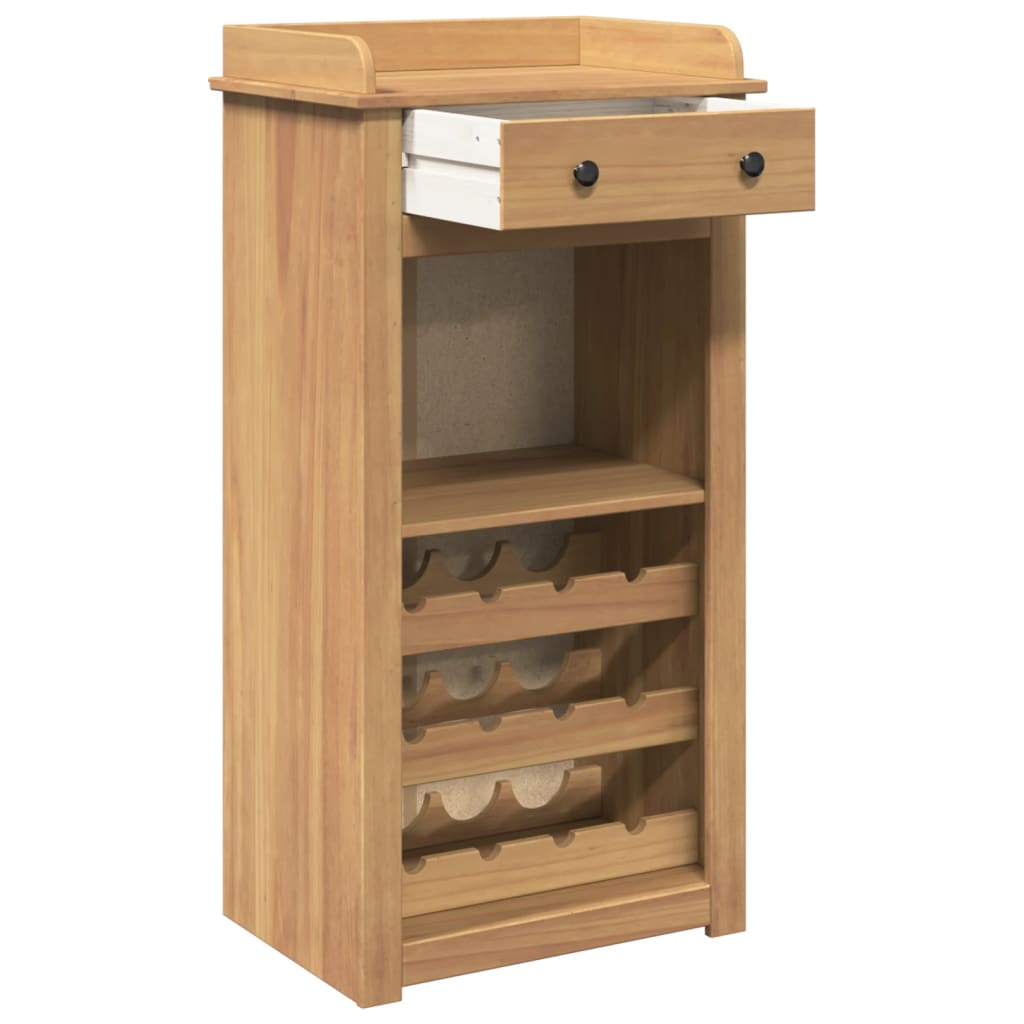 Cantinetta per Vini Panama 57x40x111,5cm Legno Massello di Pino - homemem39