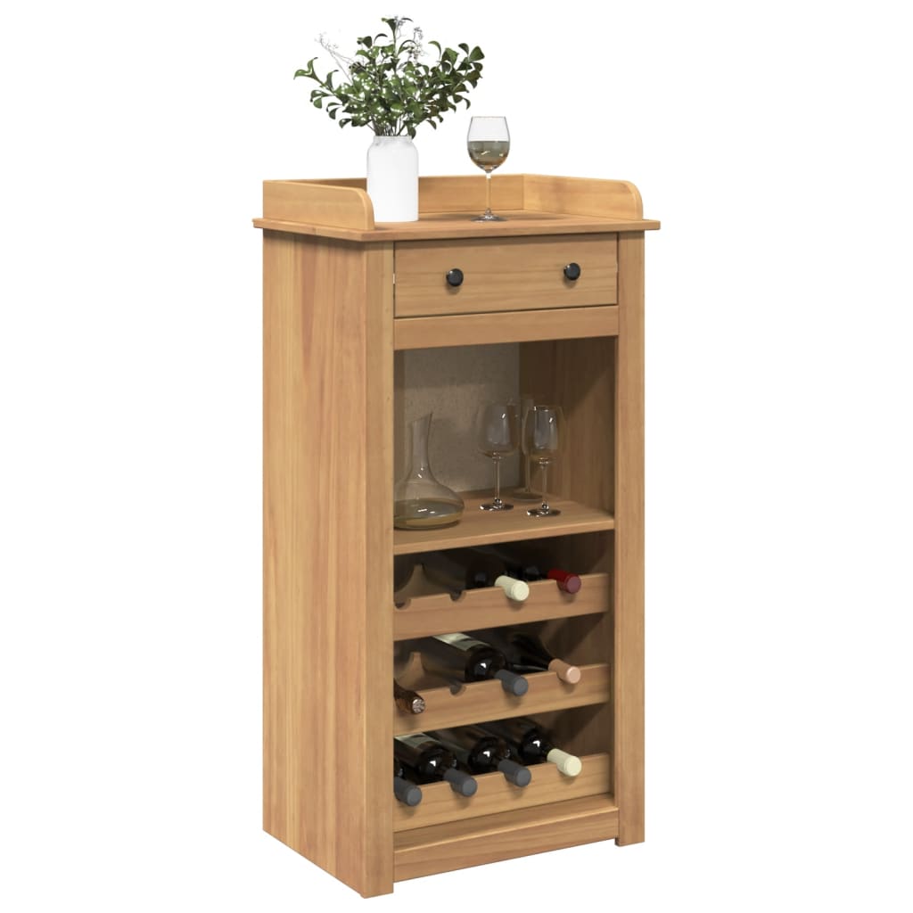 Cantinetta per Vini Panama 57x40x111,5cm Legno Massello di Pino - homemem39