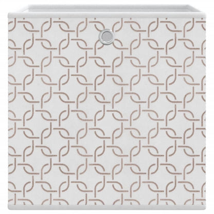 Scatole Portaoggetti 4 pz Crema 32x32x32 cm Tessuto non Tessuto
