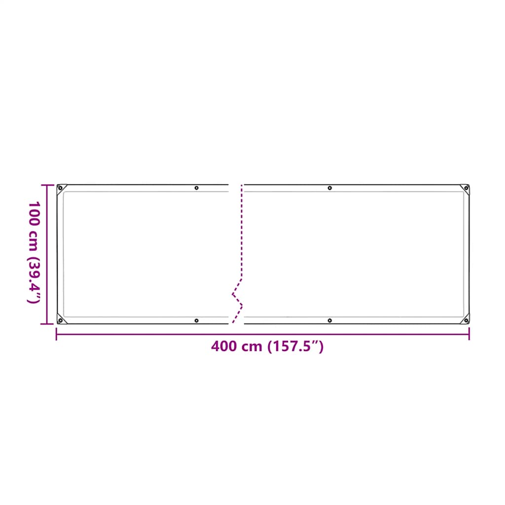 Copertura per Piante con Occhielli 1x4 m in Polietilene | homemem39