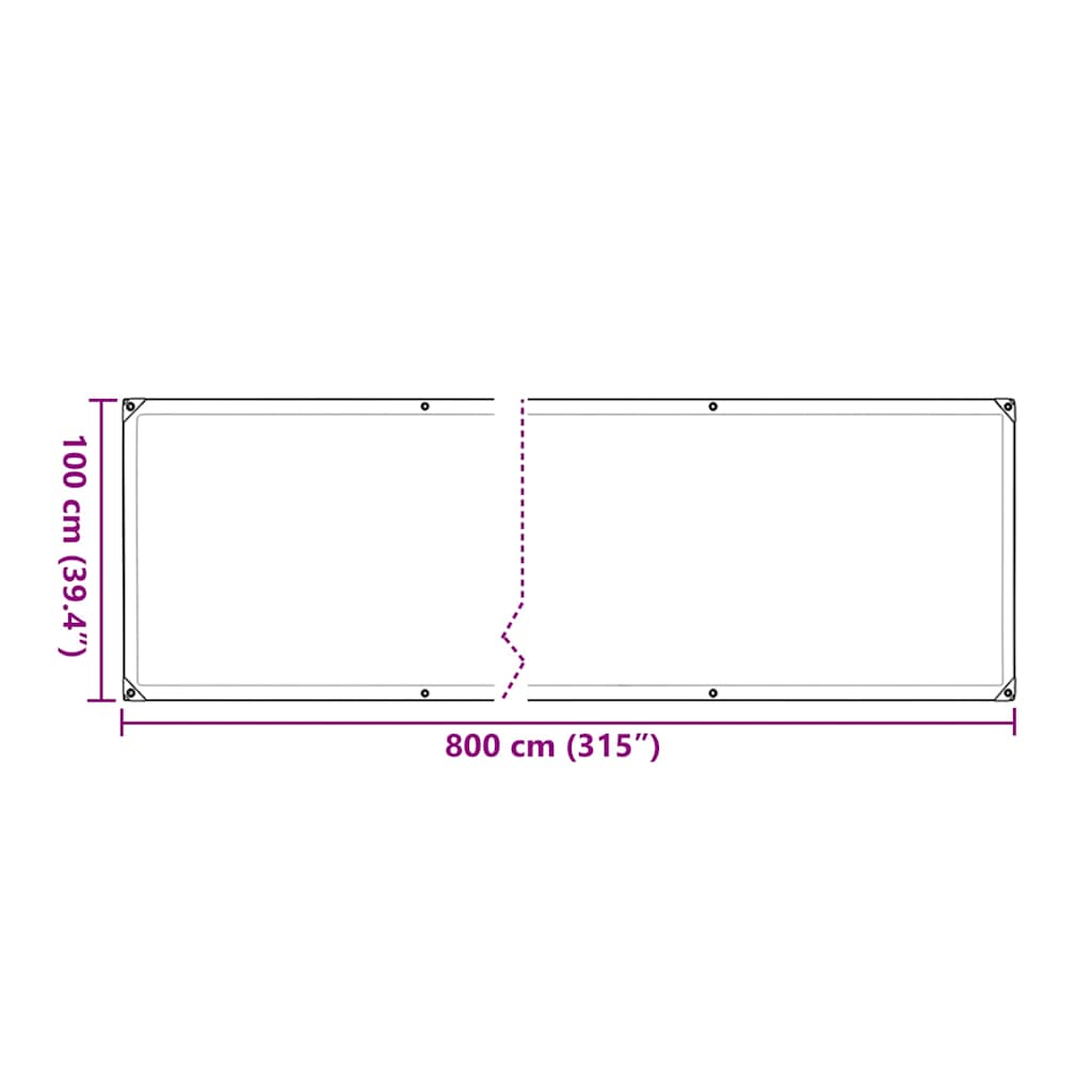 Copertura per Piante con Occhielli 1x8 m in Polietilene | homemem39