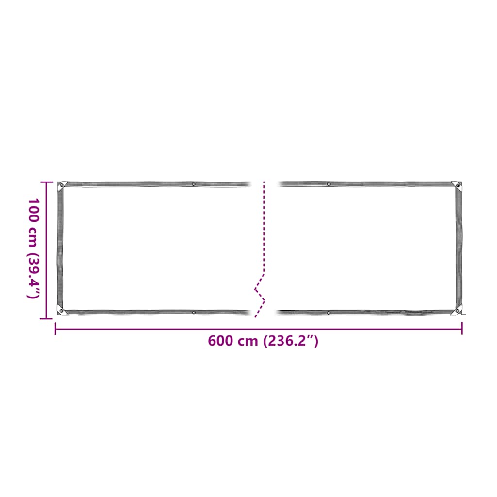 Copertura per Piante con Occhielli 1x6 m in Polietilene | homemem39
