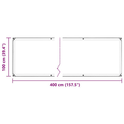 Copertura per Piante con Occhielli 1x4 m in PVC | homemem39