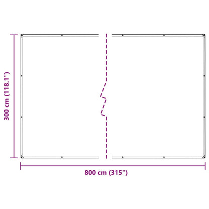Copertura per Piante con Occhielli 3x8 m in PVC