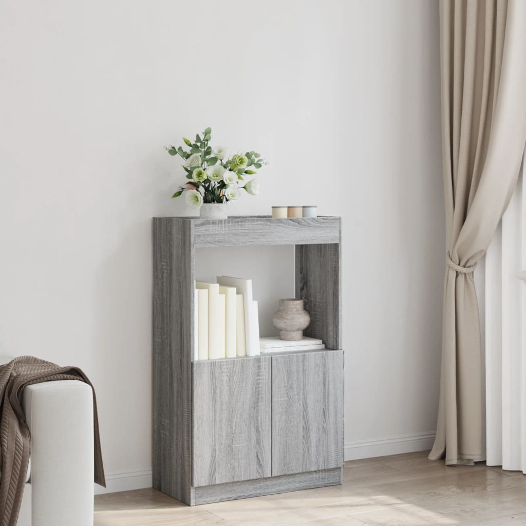 Credenza Grigio Sonoma 63x33x100 cm in Truciolato