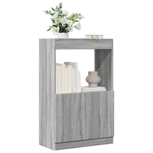 Credenza Grigio Sonoma 63x33x100 cm in Truciolato