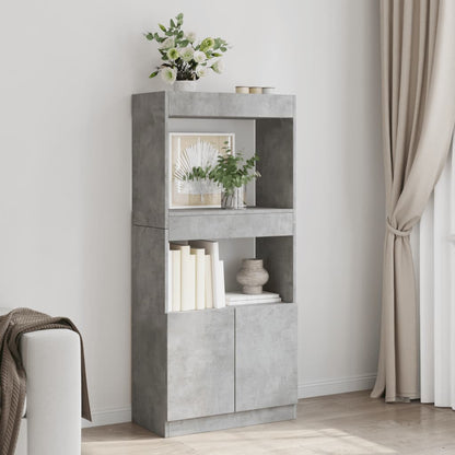 Credenza Grigio Cemento 63x33x140 in Truciolato