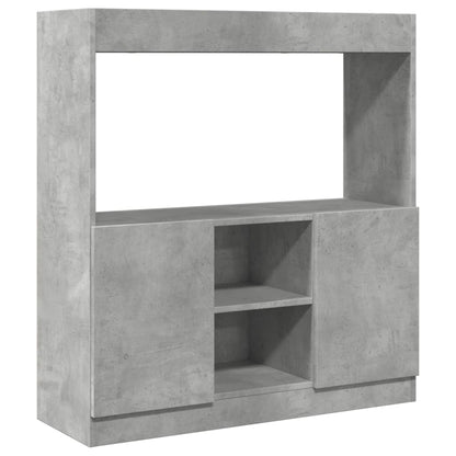 Credenza Grigio Cemento 92x33x100 cm in Legno Multistrato