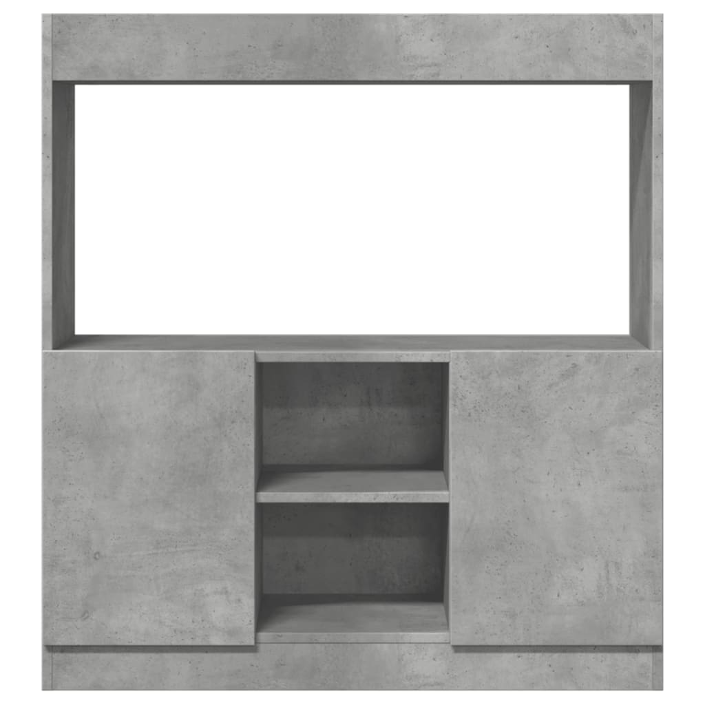 Credenza Grigio Cemento 92x33x100 cm in Legno Multistrato