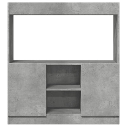 Credenza Grigio Cemento 92x33x100 cm in Legno Multistrato