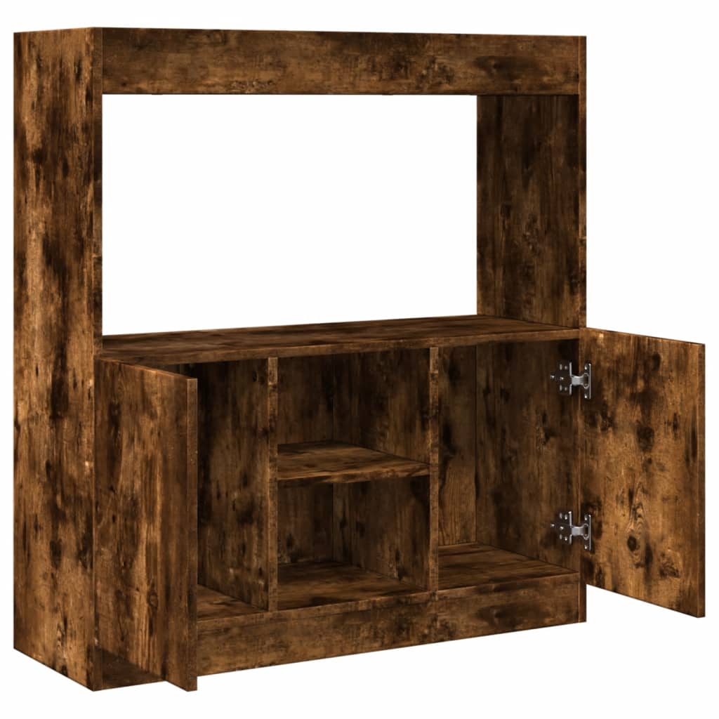 Credenza Rovere Fumo 92x33x100 cm in Legno Multistrato