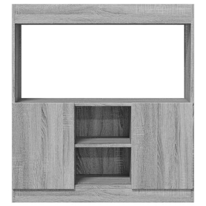 Credenza Grigio Sonoma 92x33x100 cm in Legno Multistrato