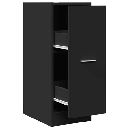 Armadietto da Farmacia Nero 30x41x77,5 cm in Truciolato