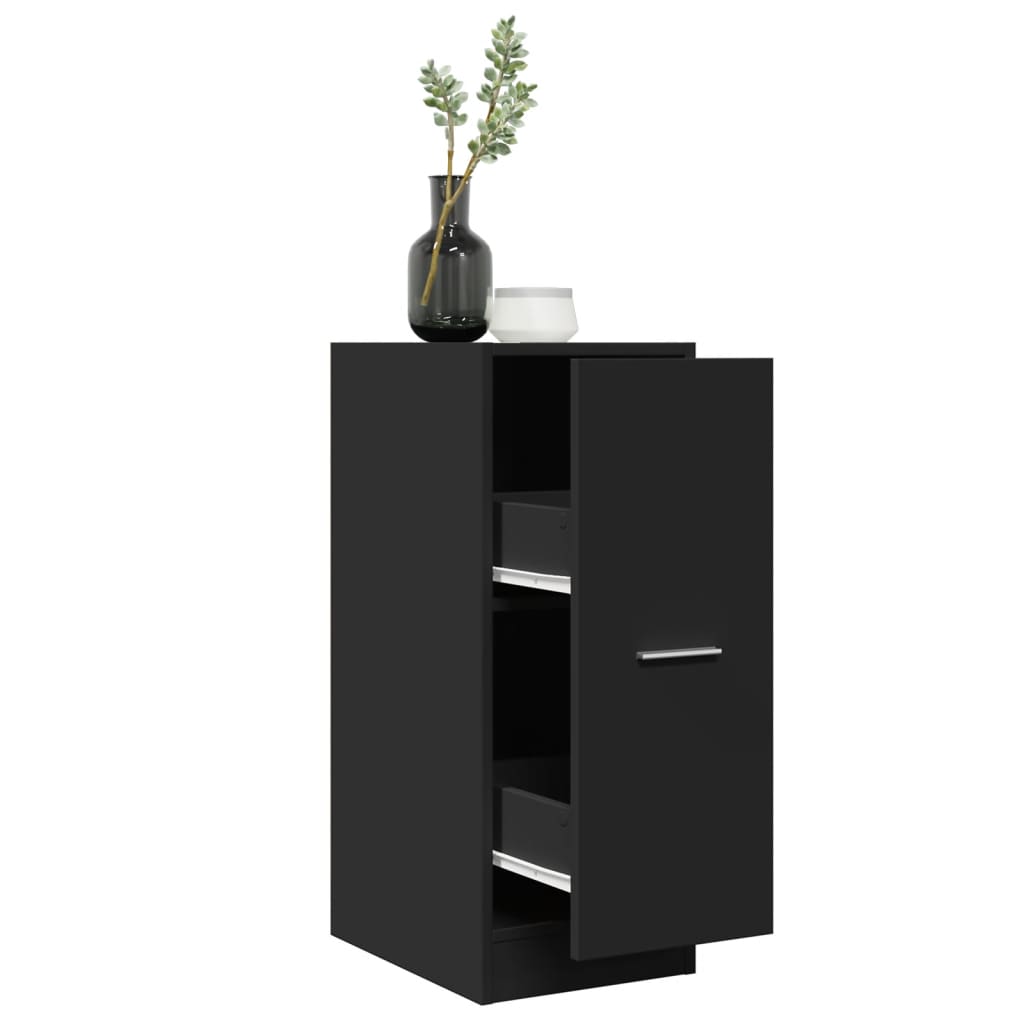 Armadietto da Farmacia Nero 30x41x77,5 cm in Truciolato | homemem39