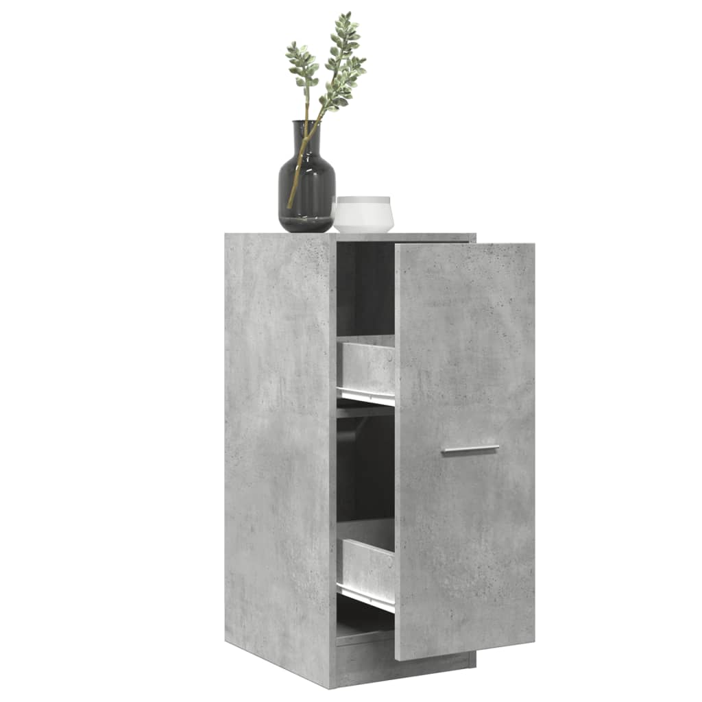 Armadietto da Farmacia Grigio Cemento 30x41x77,5 cm Truciolato | homemem39