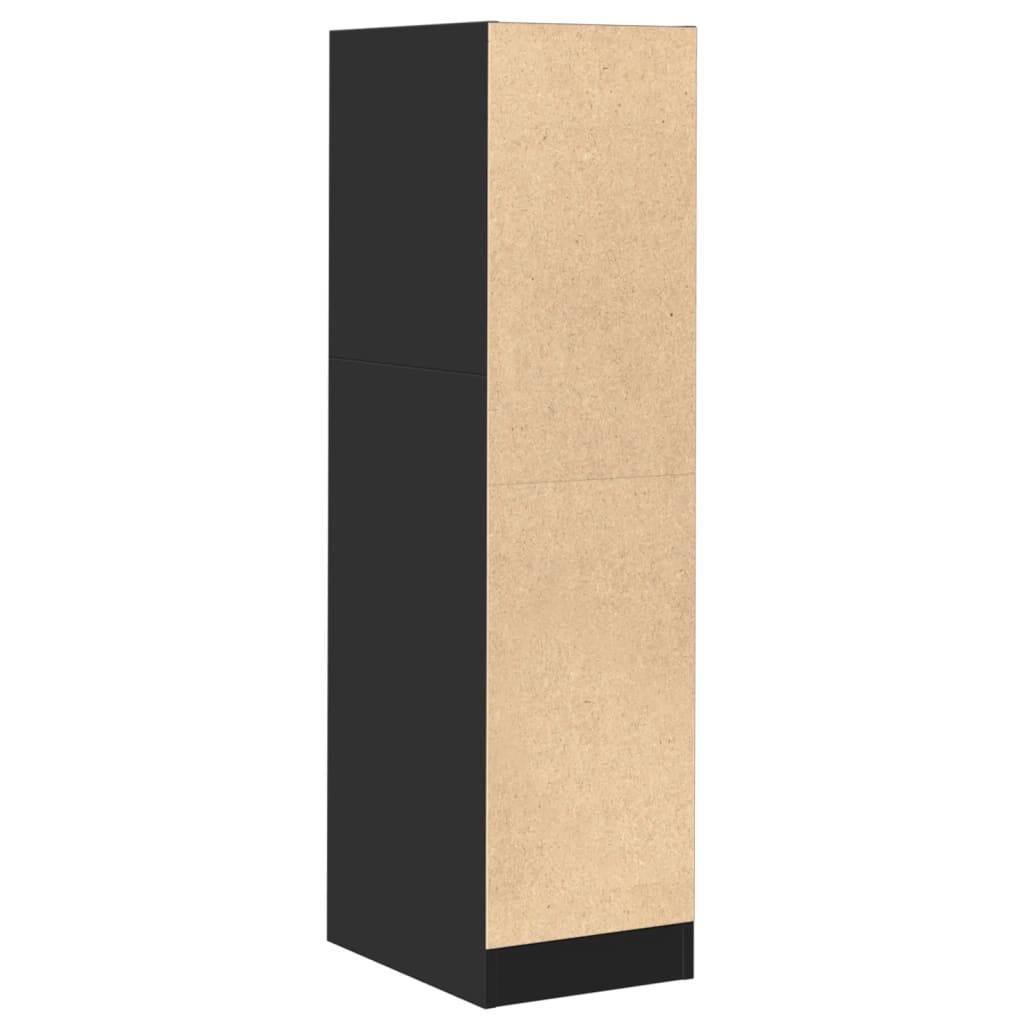 Armadietto da Farmacia Nero 30x41x118 cm in Truciolato | homemem39