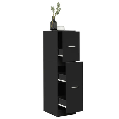 Armadietto da Farmacia Nero 30x41x118 cm in Truciolato | homemem39