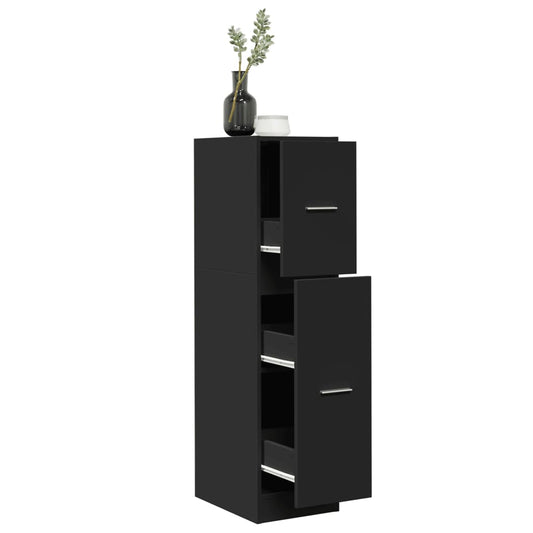 Armadietto da Farmacia Nero 30x41x118 cm in Truciolato | homemem39