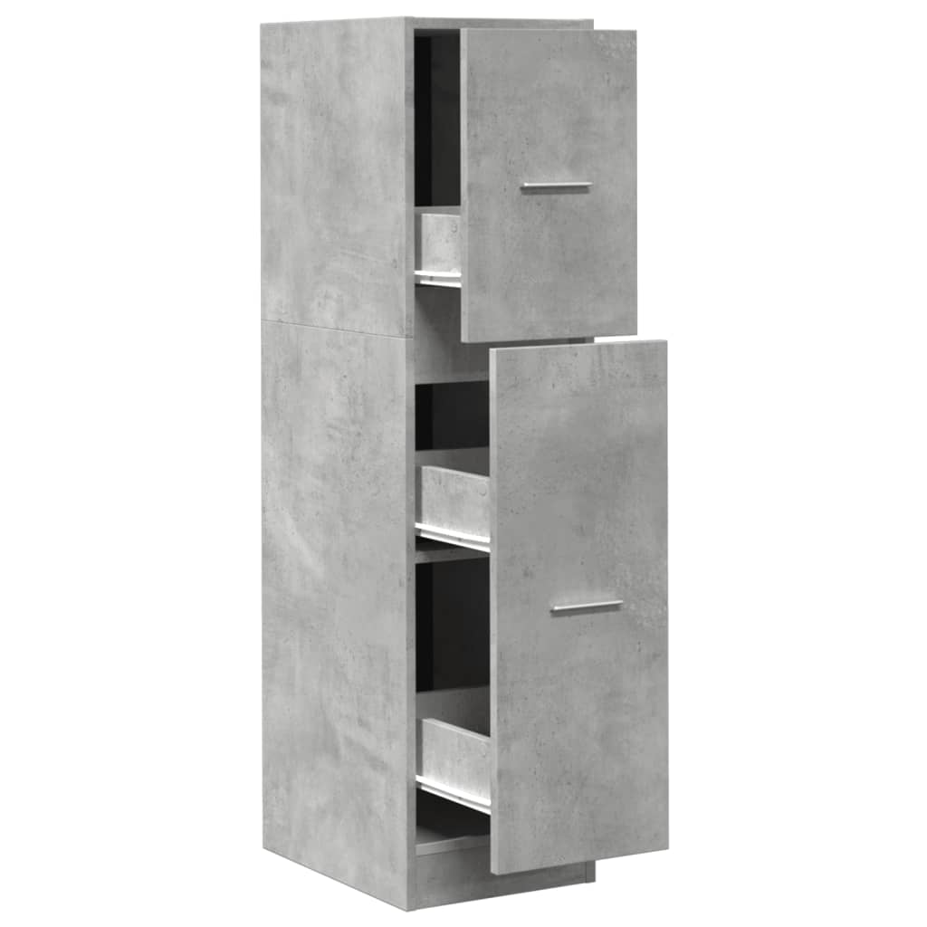 Armadietto da Farmacia Grigio Cemento 30x41x118 cm Truciolato | homemem39