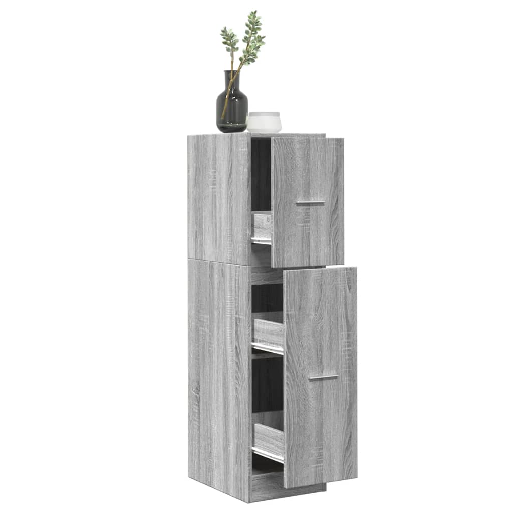 Armadietto da Farmacia Grigio Cemento 30x41x118 cm Truciolato | homemem39