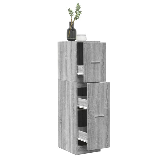 Armadietto da Farmacia Grigio Cemento 30x41x118 cm Truciolato | homemem39