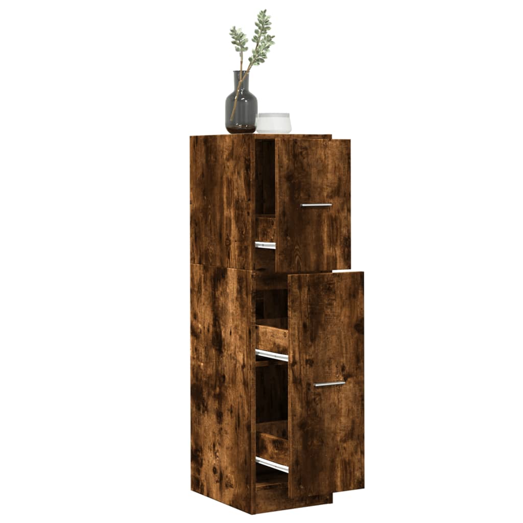 Armadietto da Farmacia Rovere Fumo 30x41x118 cm in Truciolato | homemem39